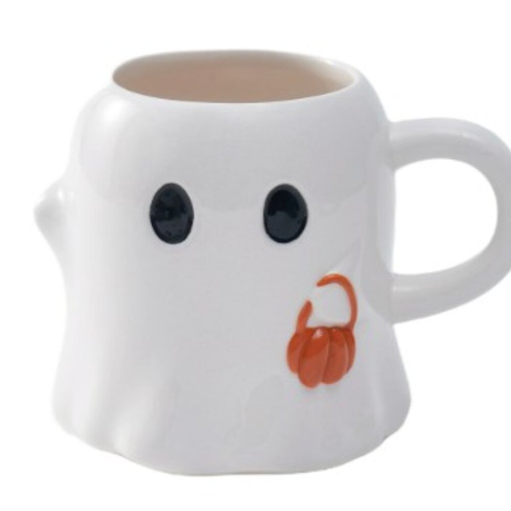 Way to Celebrate Halloween Ceramic Ghost Mug with Pumpkin Purse Decor - Picture 4 of 4
